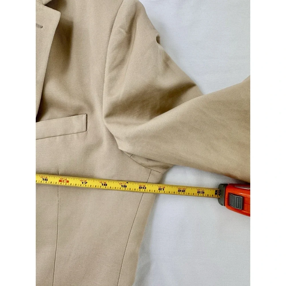 Banana Republic Tailored Fit Tan Blazer Jacket men's 42 R Linen Cotton Rush